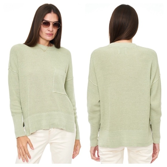 New! Revolve x Pistola Darya Oversized Pullover Sweater in Palm 🥑 Large NWT! - Picture 1 of 7